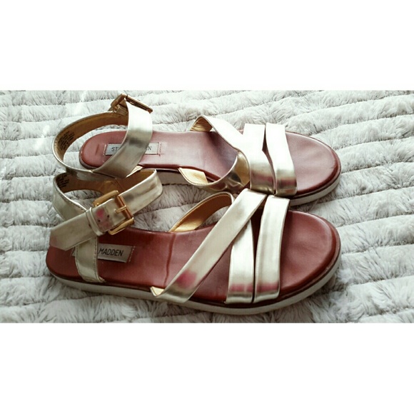 Steve Madden Shoes - Steve Madden Gold Strap Sandals
